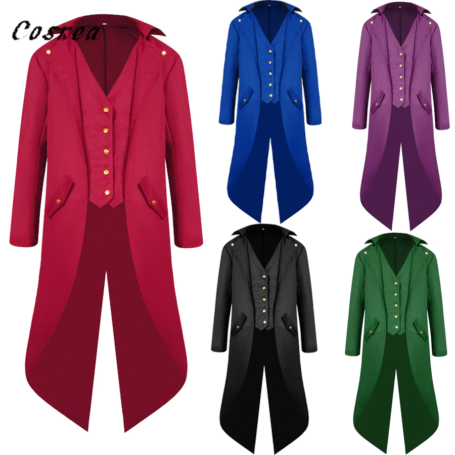 Retro Gaming Jacket - Medieval Retro Red Tuxedo Tailcoat Mens