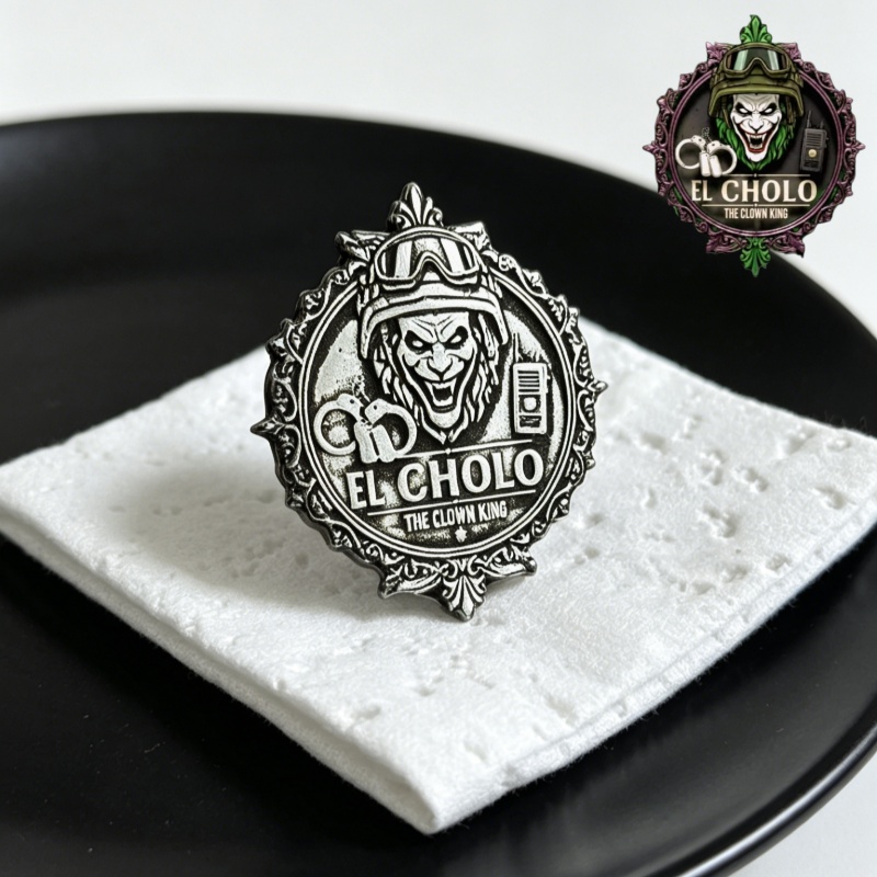 Retro Gaming Jacket - Custom Clown Logo Brooch Personalized Retro