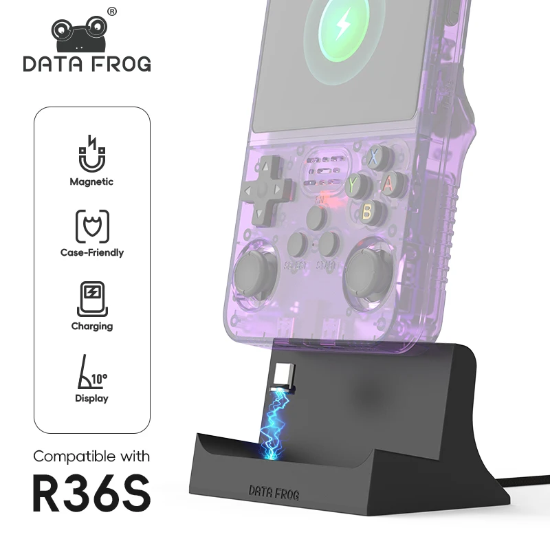Retro Gaming Hub - Data Frog R36S Charging Dock Stand,