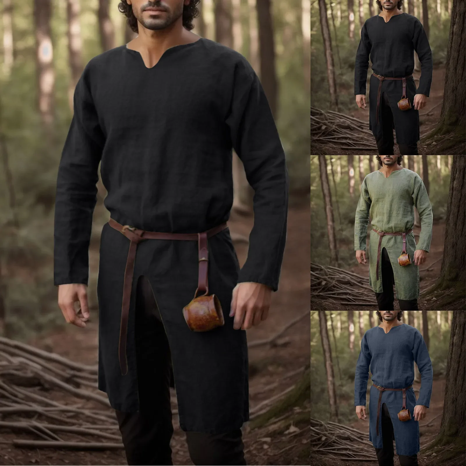 Retro Gaming Jacket - Medieval Renaissance Retro Shirt Tops Tunic