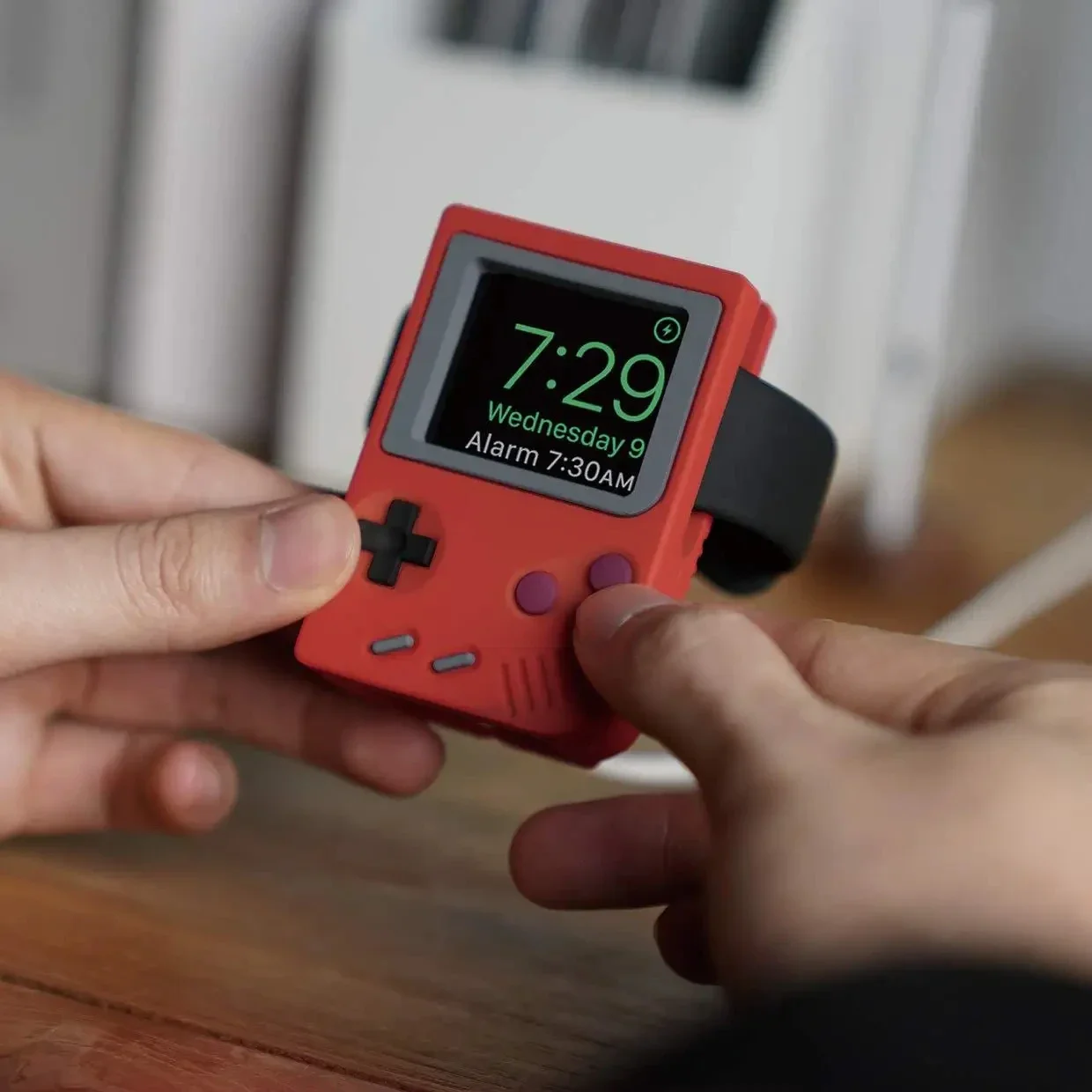 Retro Gaming Nostalgia - Silicone Holder for IWatch Charger Stand