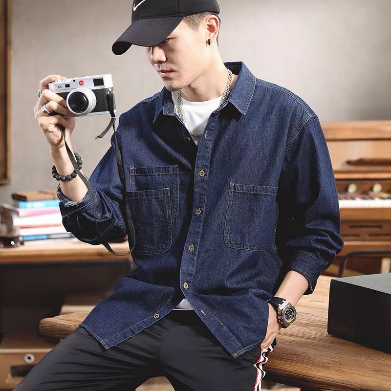 Spring Ruffian Handsome Denim  - Retro Gaming Jacket ulasan dan harga