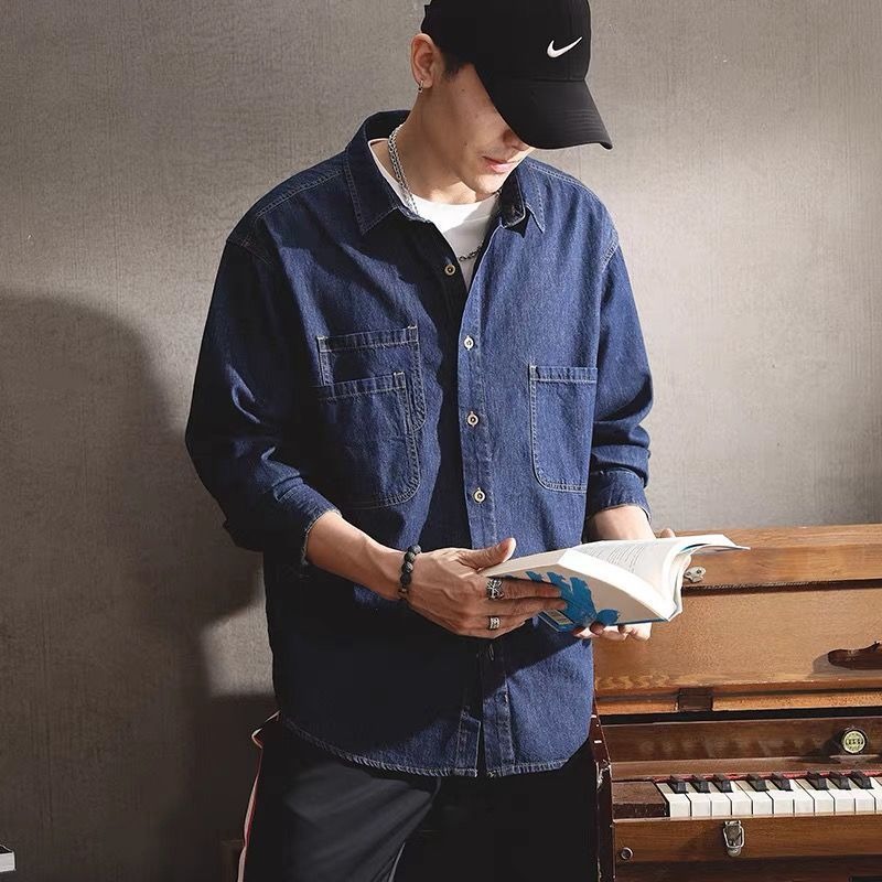 Spring Ruffian Handsome Denim  - Retro Gaming Jacket ulasan dan harga