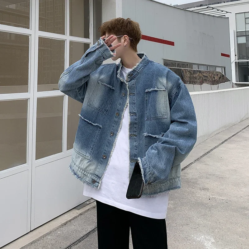 American Retro Hip Pop Raw Edg - Retro Gaming Jacket ulasan dan harga