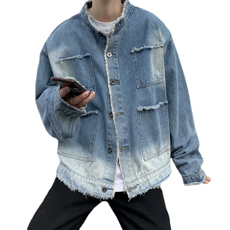 American Retro Hip Pop Raw Edg - Retro Gaming Jacket ulasan dan harga