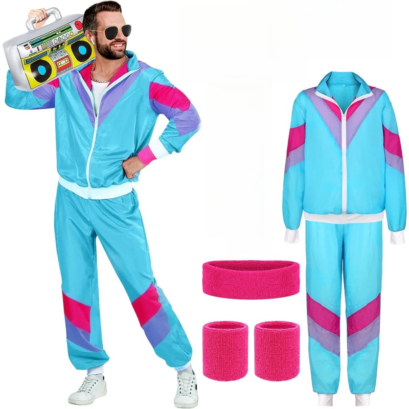 80s 90s Fancy Dress Costumes f - Retro Gaming Jacket ulasan dan harga
