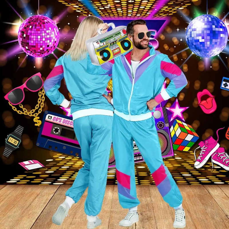 80s 90s Fancy Dress Costumes f - Retro Gaming Jacket ulasan dan harga