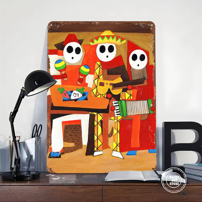 Three Mariachi Guys Tin Plaque - Retro Gaming Guy ulasan dan harga