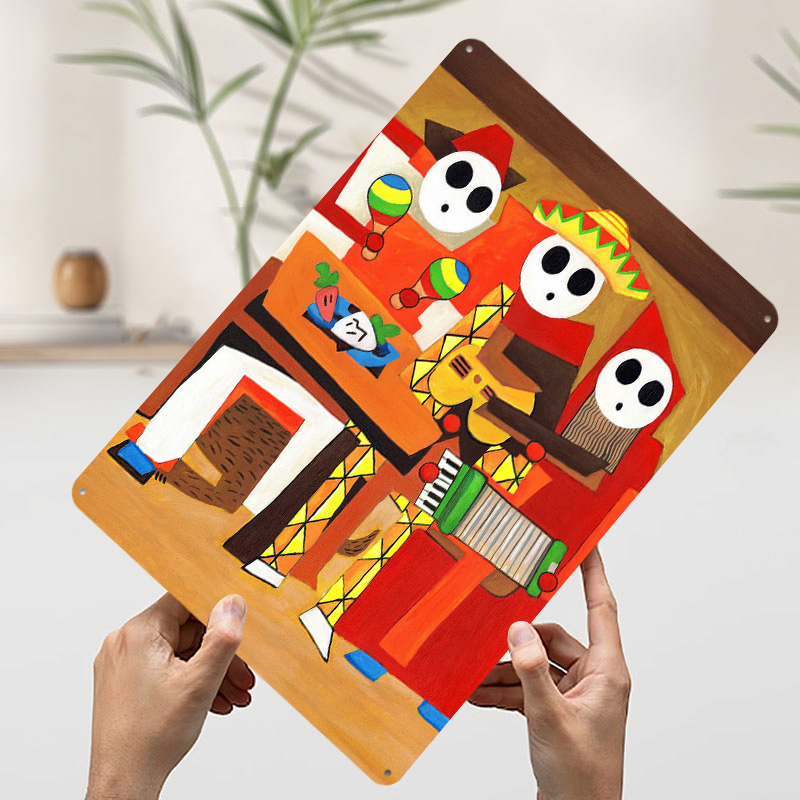 Three Mariachi Guys Tin Plaque - Retro Gaming Guy ulasan dan harga