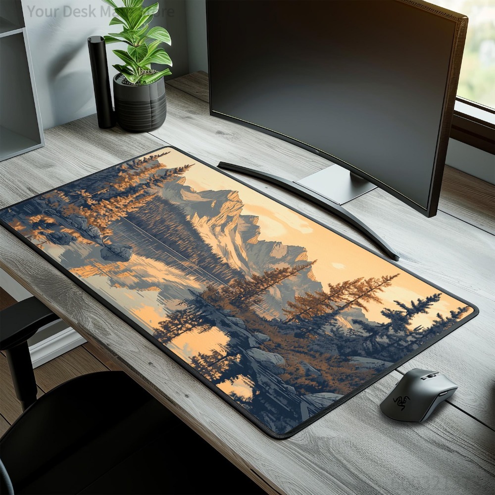 Retro Art Mountain Landscape D - Retro Gaming Xl ulasan dan harga