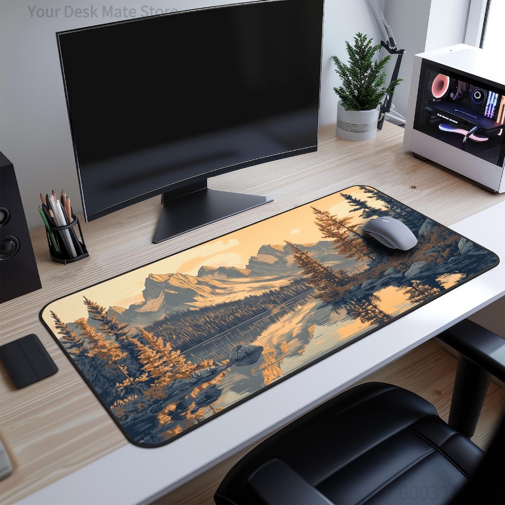 Retro Art Mountain Landscape D - Retro Gaming Xl ulasan dan harga