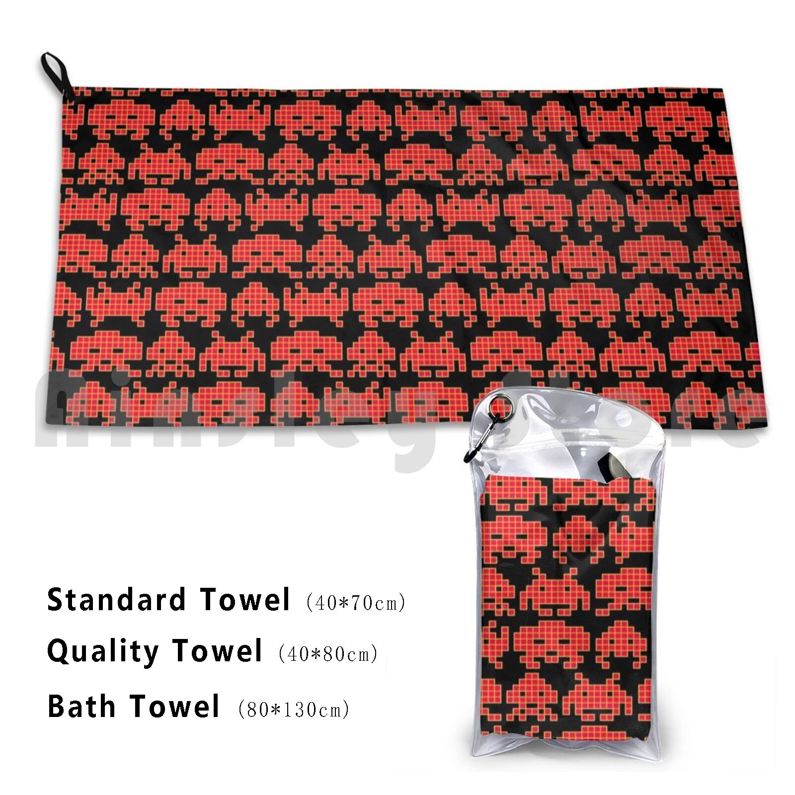 Invaded Bath Towel Beach Cushi - Retro Gaming Space ulasan dan harga