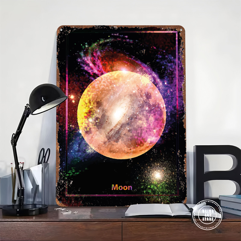 Colorful Moon in Space Metal P - Retro Gaming Space ulasan dan harga