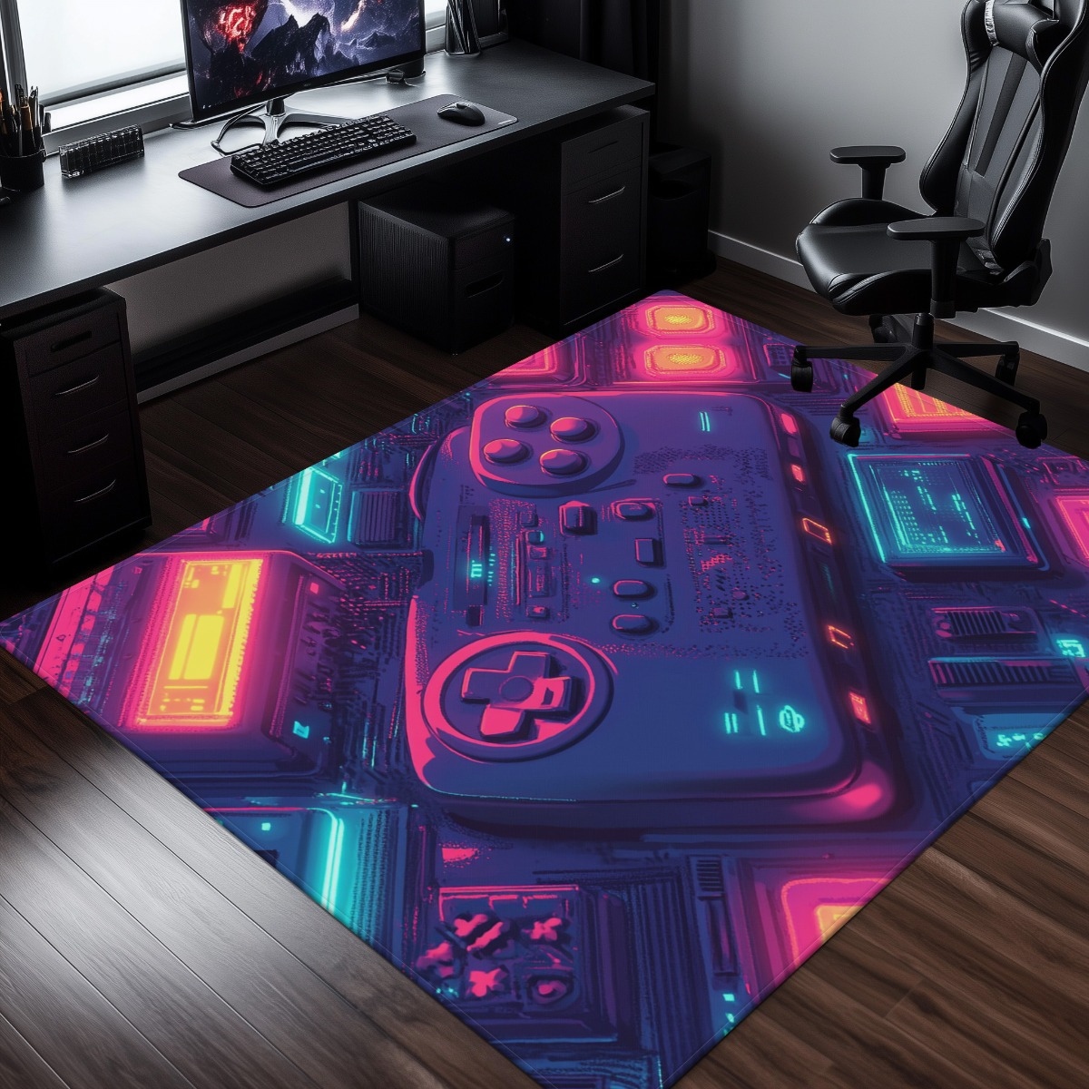 Neon Gamer Rug – Retro Game Co - Retro Gaming Space ulasan dan harga