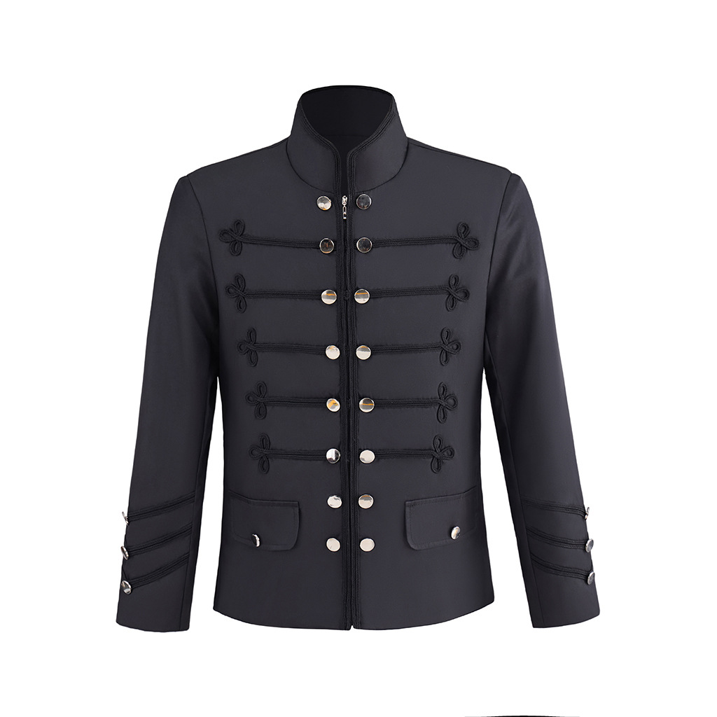 Men's Black Military Jacket Na - Retro Gaming Jacket ulasan dan harga