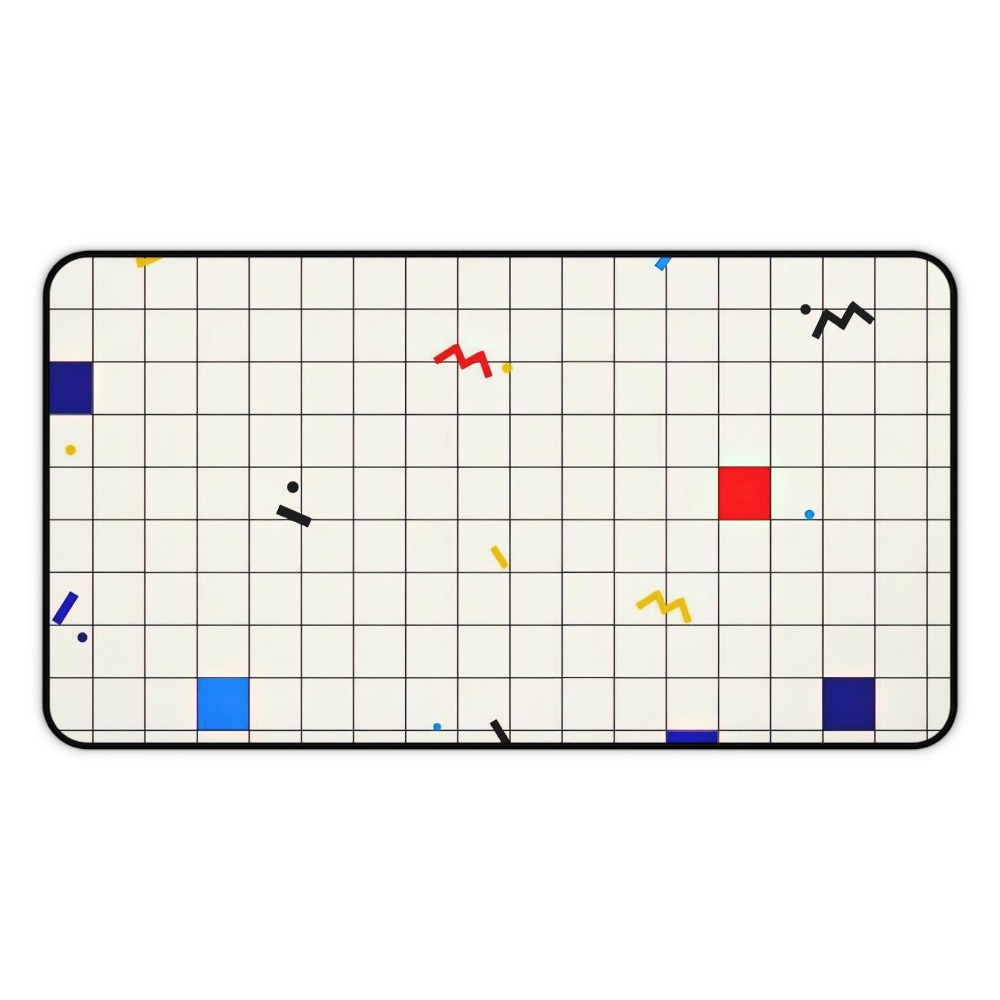 Retro Geometric Grid Desk Mat  - Retro Gaming Xl ulasan dan harga