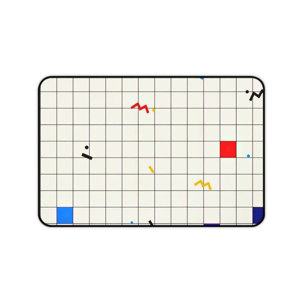 Retro Geometric Grid Desk Mat  - Retro Gaming Xl ulasan dan harga