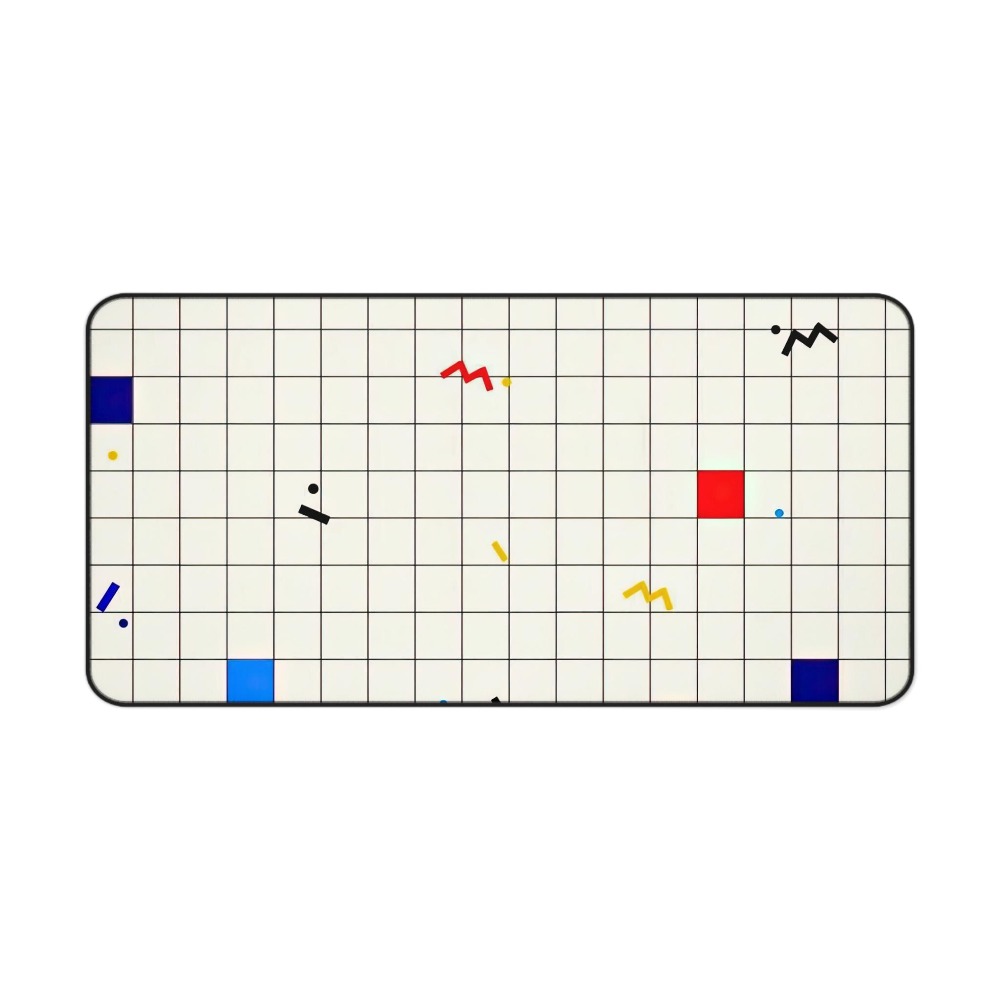 Retro Geometric Grid Desk Mat  - Retro Gaming Xl ulasan dan harga